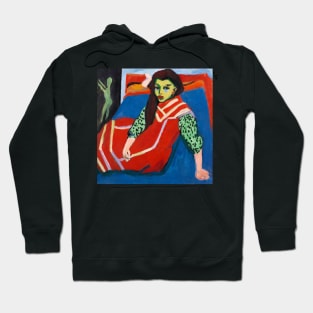 Seated Girl Hoodie